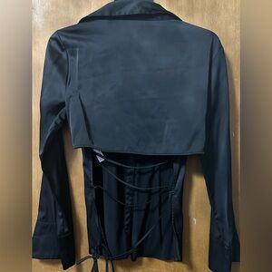 Zara Black Long Sleeve Blouse